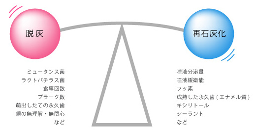 脱灰と再石灰化